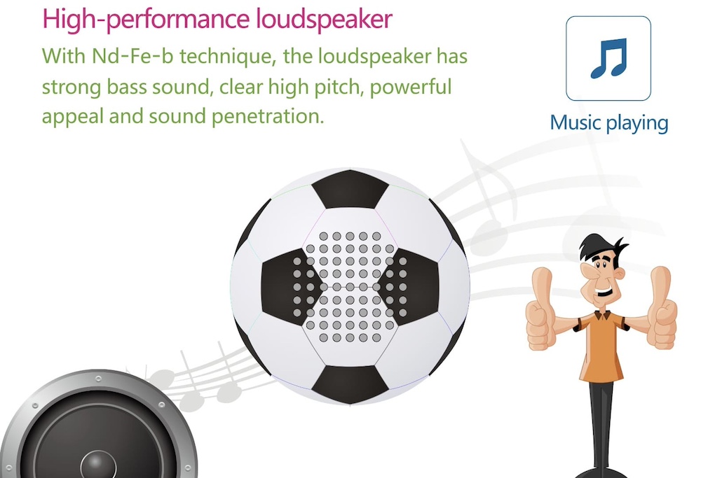 pembesar suara bola sepak mini untuk pc telefon pintar mudah alih