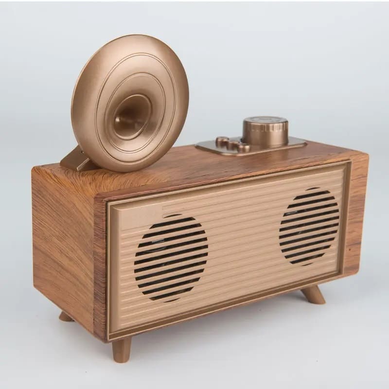 mini kecil reka bentuk fonograf radio lama retro vintaj