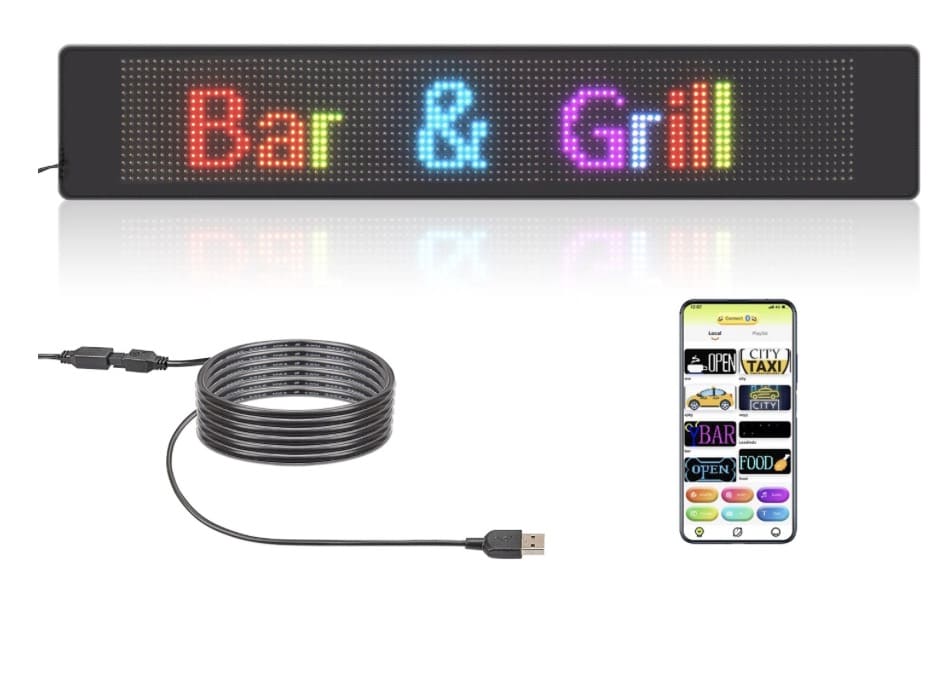 Pengiklanan panel papan RGB LED menatal fleksibel untuk kereta auto