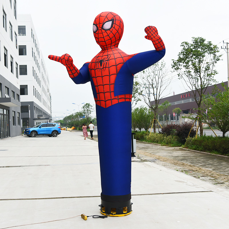 spiderman pengiklanan labah-labah watak patung menari lelaki kembung