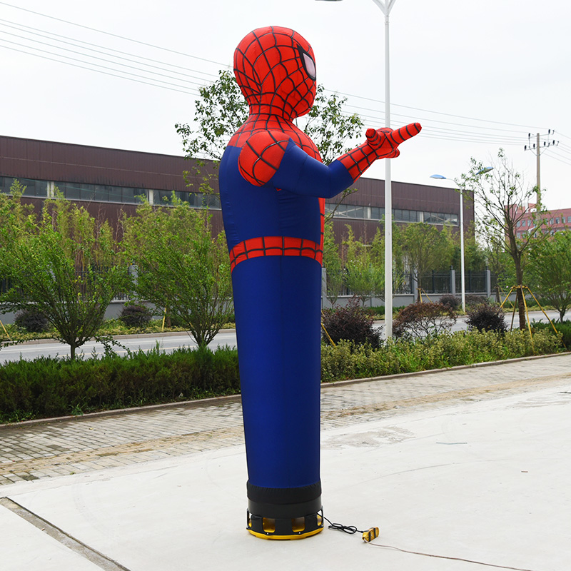 penari udara spiderman - patung menari pengiklanan komersial langit baloon melambai lelaki